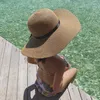 Wide Brim Hats Summer Floppy Straw Lady Casual Vacation Travel Sun Women 2023 Adjustable Foldable Beach Wholesale