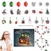 Juldekorationer adventskalender armband nedräkning DIY smycken gör kit gåva 22 charmpärlor för barn tonåringar kvinnor släpper läcker dhlsa