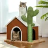 고양이 가구 스크래치 스크래치 포스트의 집 귀여운 선인장 스크래퍼 콘도 둥지 모더 트 나무 애완 동물 연극 230106