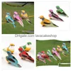 Decora￧￵es de Natal 12pc Fake Colorf Bird Bird Artificial Foam Simation Birds With Feather Magnet DIY Ornamentos de casamento Y200903 Drop de dhloj