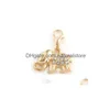 Charms 20 stcs/lot 16x3m goud sier kleur dier olifant hang hanger fit voor magnetisch geheugen drijvende medaillon druppel levering sieraden fi dhord