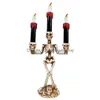 Décoration de fête Led Candle Light Skeleton Halloween Candelabra Skl Lamp Lights Ghost Festival Atmosphere Y201006 Drop Delivery Accueil Dheyb