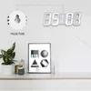 3D LED Display Wall Clock Digital Alarm Clocks Home Living Room Office Table Desk Night