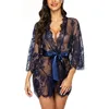 Kvinnors sömnkläder Kvinnor Lace Bridesmaid Robes Sex Bathrobe Se genom underkläder Porno Sexi Nightrowns Nightwear Nightie Underwear