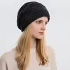 Beretten chique beanie hoed geen run temperament kouddichte pluche voering gebreide elegante streetwear