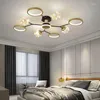 Decke Lichter Moderne Goldene Led Kronleuchter Mit Fernbedienung Für Wohnzimmer Schlafzimmer Nordic Hängen Lampe Innen Beleuchtung Leuchte