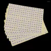 Envoltório de presente 15 folhas redondas pegajosas de 1 a 102 números adesivos autoadesivos etiquetas numeradas de vestuário pequeno para uso em escritório doméstico