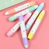 6st Creative High Capacity Multicolour Double Highlighter Oblique Head Solid Contour Pen Marcador Child Present Office Supplies1