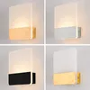 Lampy ścienne Nordic Acryl Gold Sconce Oprawa oświetleniowa Nowoczesna lampa LED sypialnia światła łazienki