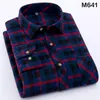 Herren lässige Hemden Frühling Autumn Flanell Männer kariertes Hemd Langarm warm warm gebürstete Baumwollmenschen schlanker Fit Check