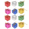 Christmas Decorations 72Pcs Xmas Tree Small Gift Boxes Pendants Mini Wrapped Present Party Favors