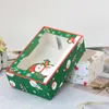 Christmas Decorations Gift Box Cookie Boxes Bakery Style Paper Candy Window Biscuit 4/8/12Pcs/Pack