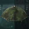Berets na świeżym powietrzu rybołówstwo rybołówstwo Regulowana czapka przenośna deszcz parasolowy kapelusz kamuflaż składany słoneczny cień wodoodporne czapki plażowe