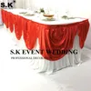 Saia de mesa de seda de gelo de cor branca com cores Swag Drapery Wedding Pano para decoração de banquetes para eventos