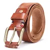 Belts 2023 Genuine Leather For Men High Quality Buckle Jeans Cowskin Casual Business Cowboy Waistband Male Fashion Designer