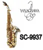 Ny ankomst Yanagisawa SC9937 B Flat Soprano Saxofon Liten krökt hals Högkvalitativ mässing Nickel Silver Plated2707351