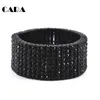 Bangle High Quality 8 "Men Luxury Alloy Armband Bangles Iced Out Hip Hop 1.25" Cubic Zirconia Armband Smycken CAGM0030