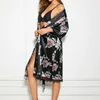 Vêtements de nuit en satin de soie pour femmes, robes de demoiselle d'honneur florales, robes de bain de mariée, kimono de mariage, sous-vêtements sexy pour femmes