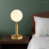 Tafellampen Noordige eenvoudige glazen bal 90-220V gouden bureau lichte studie kantoor ledlichten slaapkamer bedroom bed lamp lees