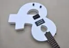 Factory Custom white Electric Guitar Black Hardware H Pickup Rosewood fretboard Unusual shape Offer Customized