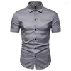 Camicie casual da uomo Pure Fashion Design di maniche corte da uomo Colletto girevole DC17