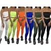 Women s Two Piece Pants Sexy Set Summer Clothes for Women Strapless Crop Top and Leggings Suit 2 Club Outfits Matching Sets 230106