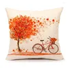 Pillow Fall Halloween Pumpkin Case Waist Throw Cover Sofa Home Decor Pillowcase 45x45cm