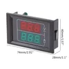 Amperímetro de voltímetro digital AC50-500amp Corrente de tensão Volt AMP METER Testador 3 Bits Painel de exibição de LED dual (Vermol verde)