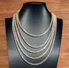 Mode grossistpris passera diamanttestare 2/3/4/5/6.5mm S925 Sterling Silver Stock VVS Moissanite Tennis Chain Halsband