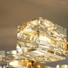 Lampadiers FSS Nordic Copper Gold Crystal Crystal Luffale LED LAMPAGGIO SOLAMENTO American Luce Lusse da letto Luxuria Lampade per interni