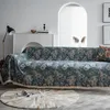 Stoelhoezen Sofa Cover Crochet Idyllic Style Drukdoek voor woonkamer Furnitair Decor Tapestry Tapeste Dirt Prevention Couch