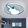 Luzes de teto Lâmpada de personalidade Design infantil quarto Led Guitar Room Light Boy Girl Pink Blue Creative Lamplb32611