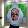 Heren Hoodies 2023 Skull Diamond Hoodie Winter Warm Street Hip Hop Sweatshirt Brand Oversized pullover