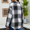 Women's Jackets Shirt Women Autumn And Winter 2023 Single-breasted Plaid Cardigan Stitching Long-sleeved Casual Ladies Jacket