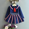 Meisjes trui jurk babykleding college windschool steden uniformen pleit kerst herfst winter kinderprinses jurk voor kinderen