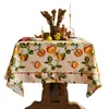 Tkanina stołowa pomarańczowa ręcznie robiona impreza okrągła okładka prostokątna bawełniana obrus