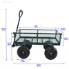 Kraflo Garden supplies Utility Wagon Yard Metal Cart-550lbs Weight Capacity with Removable Side Collapsible Cart Heavy Duty Wheelbarrow Cart for Transporting