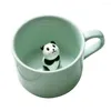 マグカップコーヒーマグ洗練されたクリエイティブな動物装飾ミルクカップ3Dエフェクト長持ちするエレガントな視覚水