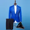 メンズスーツ大人の男性コーラルドレス4色ラインストーンクリスタルブレザージャケットマジシャンプロムホストウェディングコーラスステージ衣装