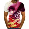 Men's T Shirts 3D Cartoon Anime Men Shirt Boy Harajuku Tops Summer Fashion Print T-shirt Mens Plus Size Streetwear Tshirt Boys Tee