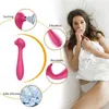 Artículos de belleza sexy Gel de silicona Recargable Masturbación Artefacto Vibración femenina Punto G Estimulación externa interna Doblado Succión Vibrato