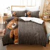 Bedding Sets High Quality Cute Cartoon Teddy Bear Children Bed Linen Set 3D Animal Bedclothes Duvet Cover Twin Size