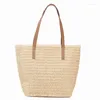 Bolsas de noche Paja de verano Un hombro Bolsa de mujer Playa Vacaciones Bolso portátil Alta capacidad Gran diseñador Sac A Main Femme Tote