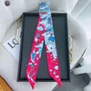 Foulard en soie de styliste pour femmes, sac à main, foulard avec lettre, bandeau, 3 couleurs, taille 8x120cm