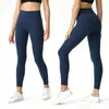 Active Pants Solid Color25 "Kvinnor Back Reflective Comprehensive Training Jog Sport Pant Plus Size Fitness High midja Yoga Legging