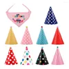 Dog Apparel Birthday Scarf Practical Cat Party Hat Supplies Clear Printing No Deformation Hats