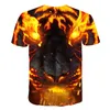 Men's T Shirts Men Animal Dark Print Summer Street Fashion Casual Round Neck Short Sleeve Sleeves Man Clothing Hip Hop Plus Size