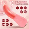 Vibratore giocattolo del sesso Rose Tongue Lick Vibratori Pompino per le donne Coppia Orgasmo Clitoride Capezzolo Massaggiatore Giocattoli Masturbatore femminile Macchina