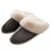 Slippers Ladies Fashion House Warm Skitty Plush Slide Slipper No-Slip On Flats Female Shoes Cozy Home Winter Furry