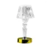 Lampes de table lampe en cristal Led avec Base polyvalente à piles chambre chevet veilleuses pour décoration de Bar de Restaurant